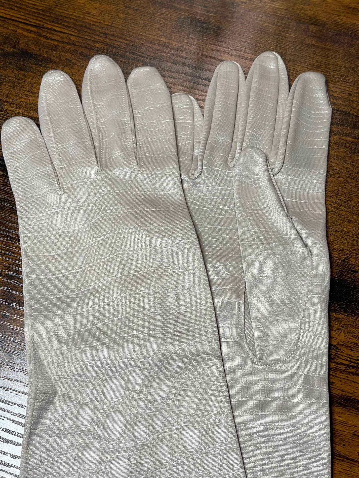 Long Grey Gloves
