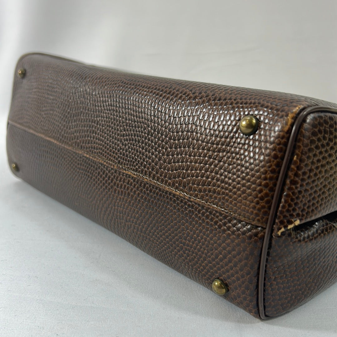 Large Brown Textured Handbag