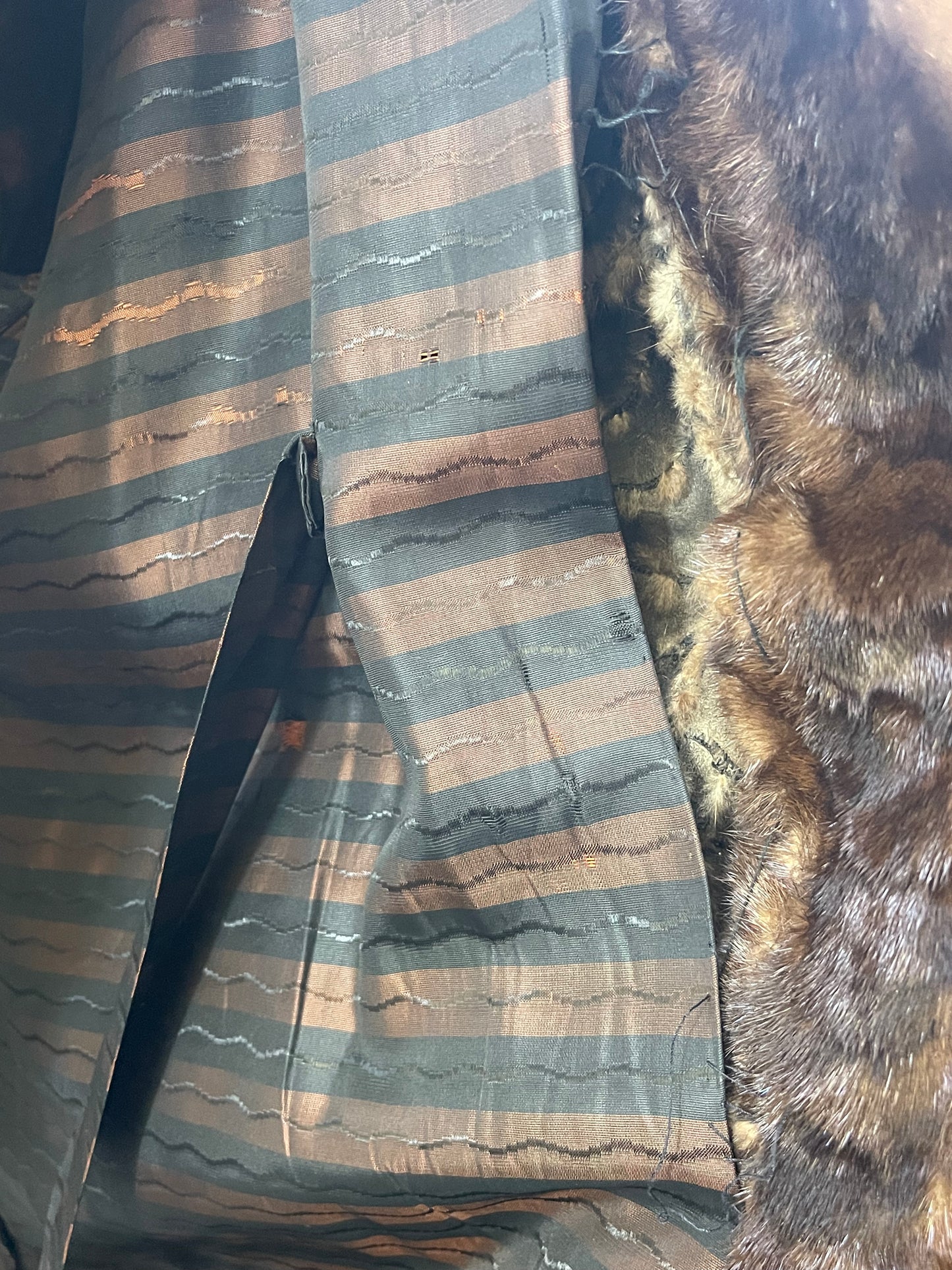 George Vares Herringbone Mink Coat