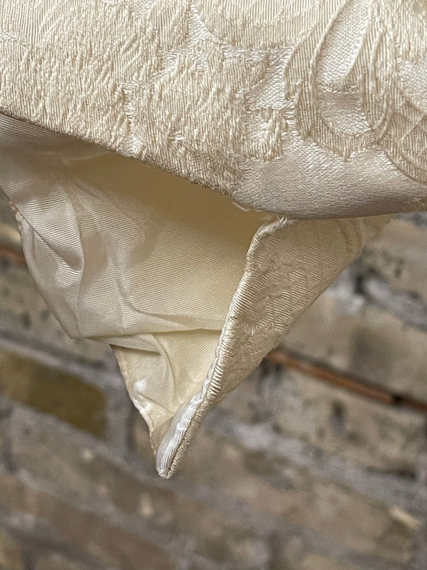 Ivory Brocade Evening Coat