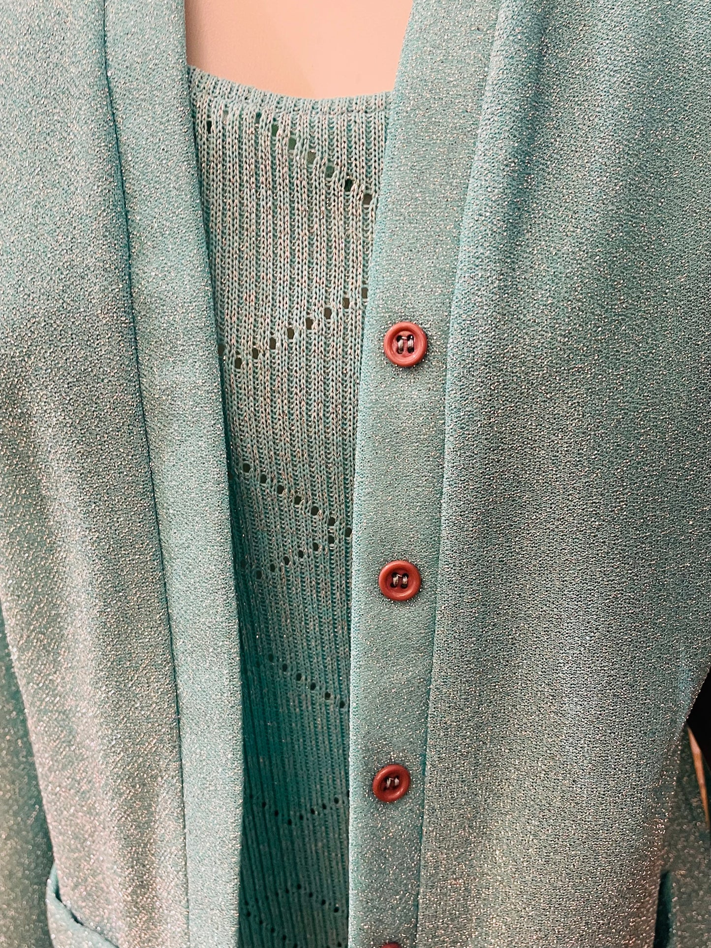 70s Teal Lurex 3 Piece - Volup Friendly!