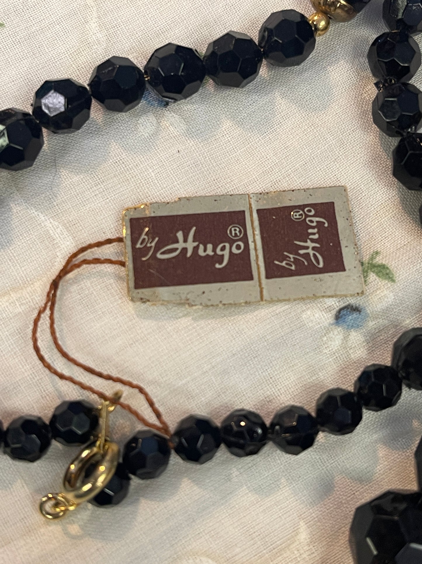 Hugo Black & Gold Beaded Necklace