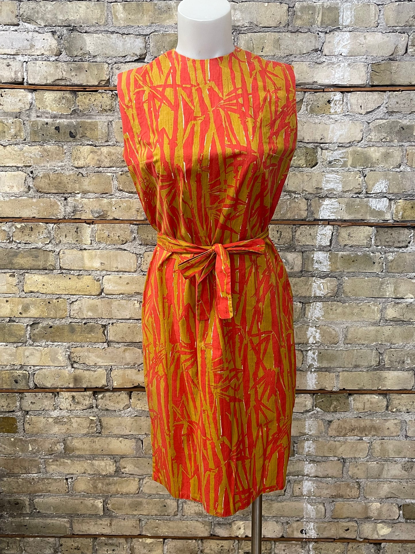 Vibrant Bamboo Print Dress