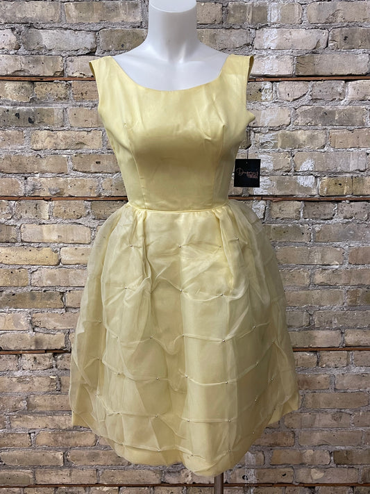 50s Yellow Party Dress