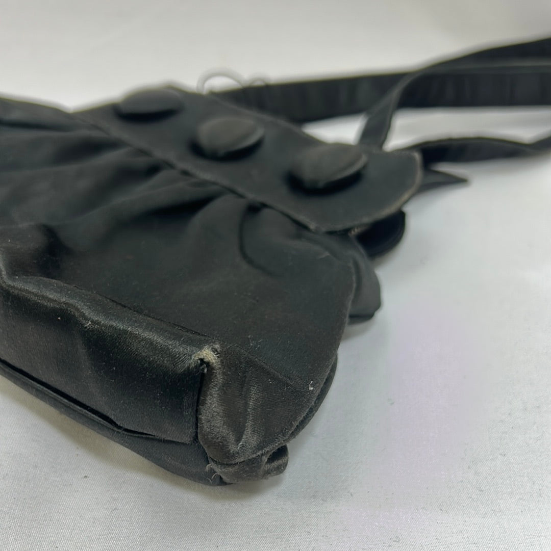 Mini Black Satin Handbag