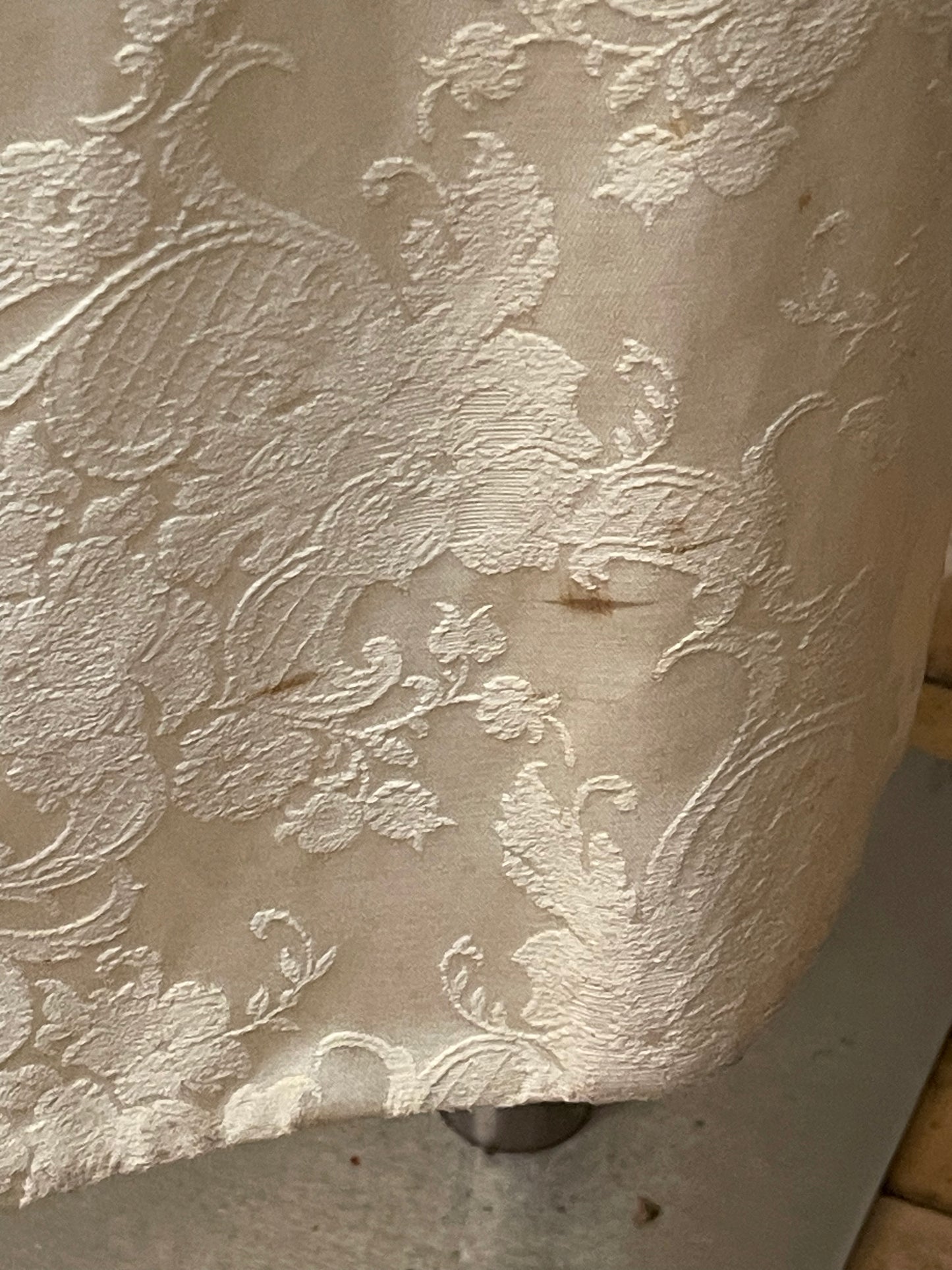 Ivory Brocade Evening Coat