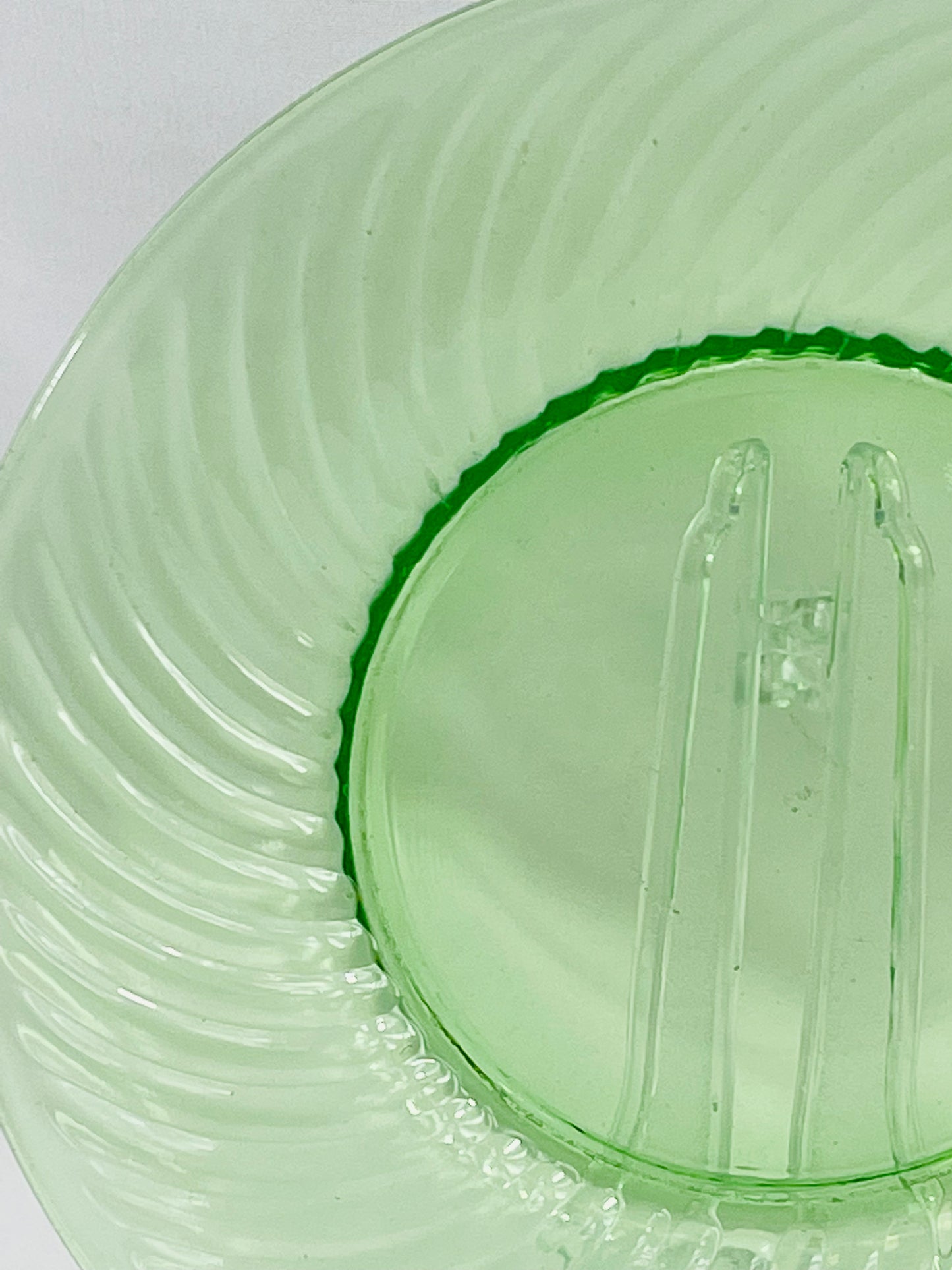 Uranium Glass Bread Plate