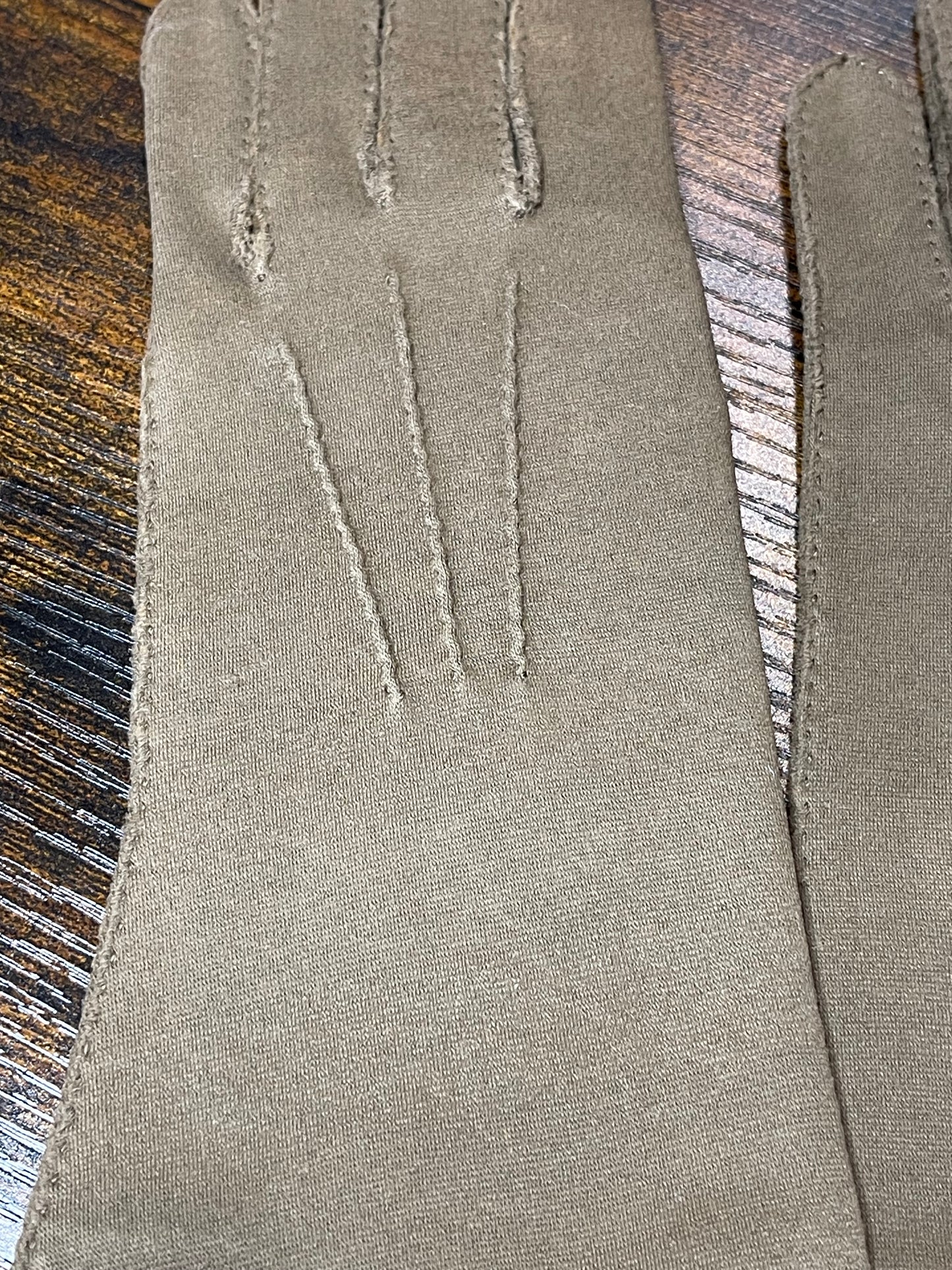 Brown 3/4 length gloves