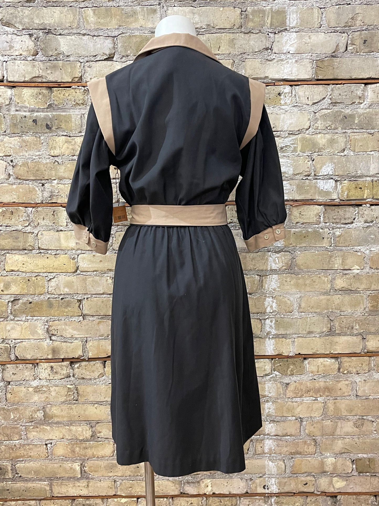 70s Black & Tan Dress