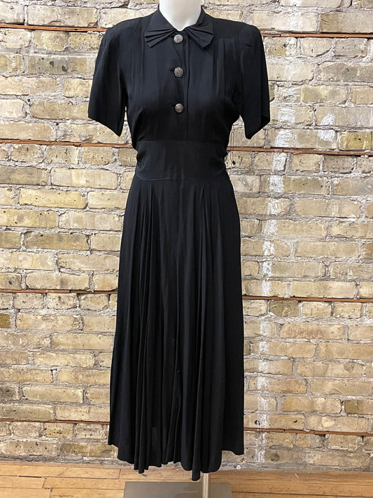 40s Arthur Weiss Black Dress