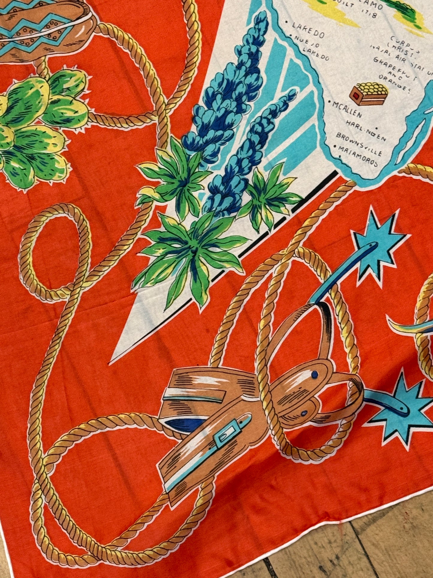 50s Texas souvenir scarf