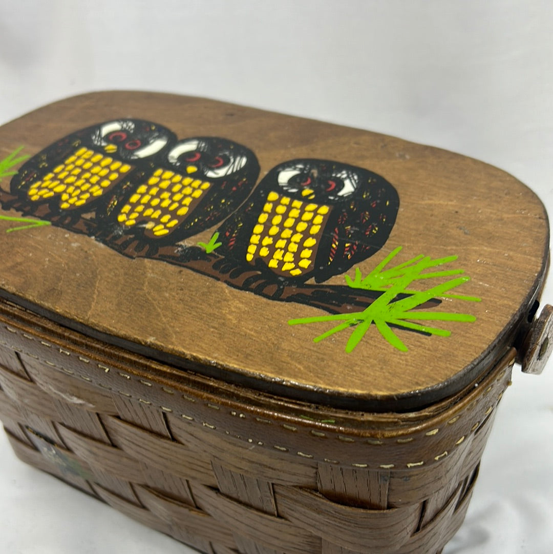 Basket Woven Wooden Purse