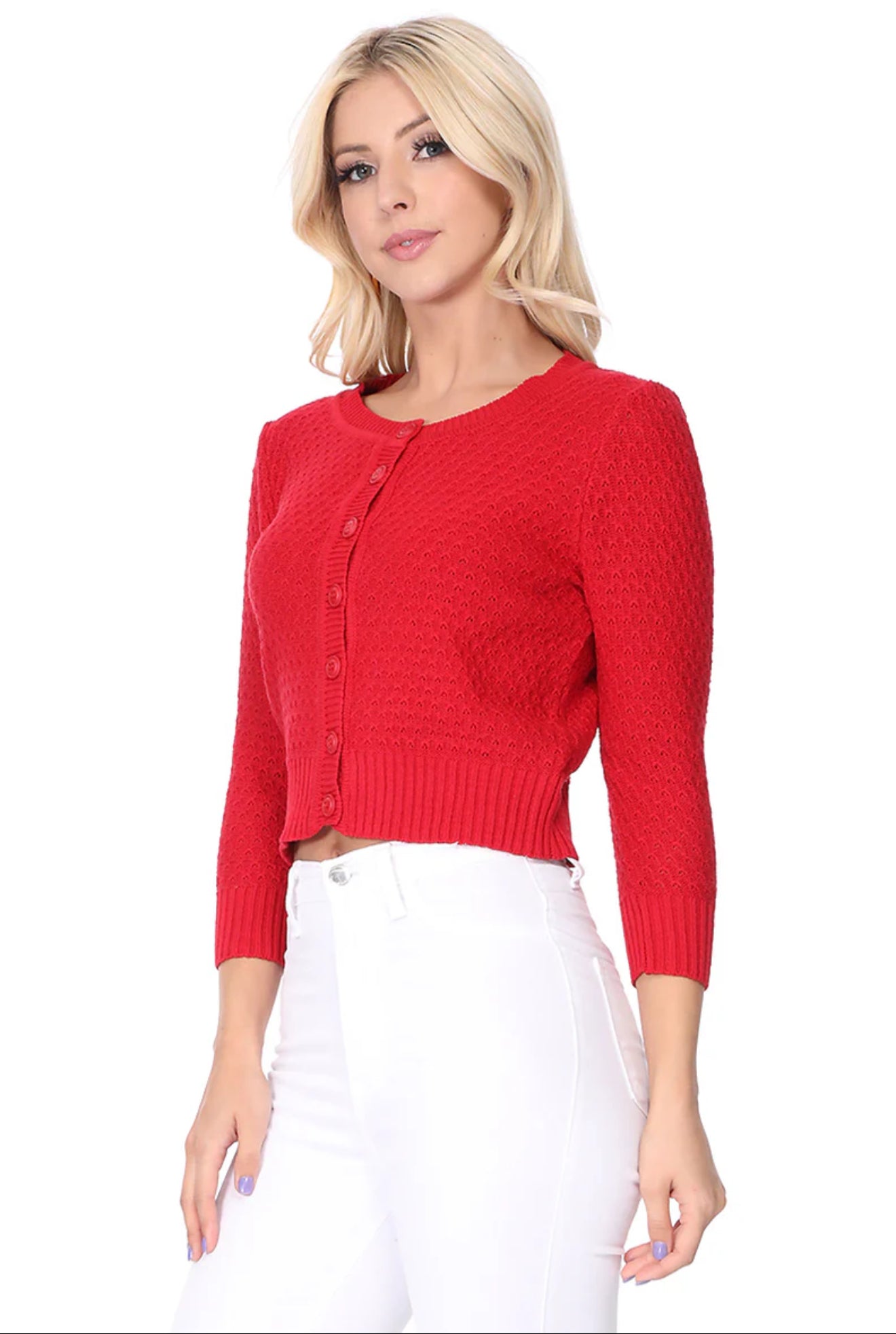 Ye Mak Classic Retro Cropped Cardigan