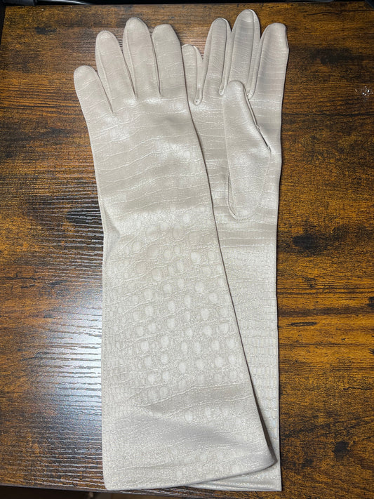 Long Grey Gloves