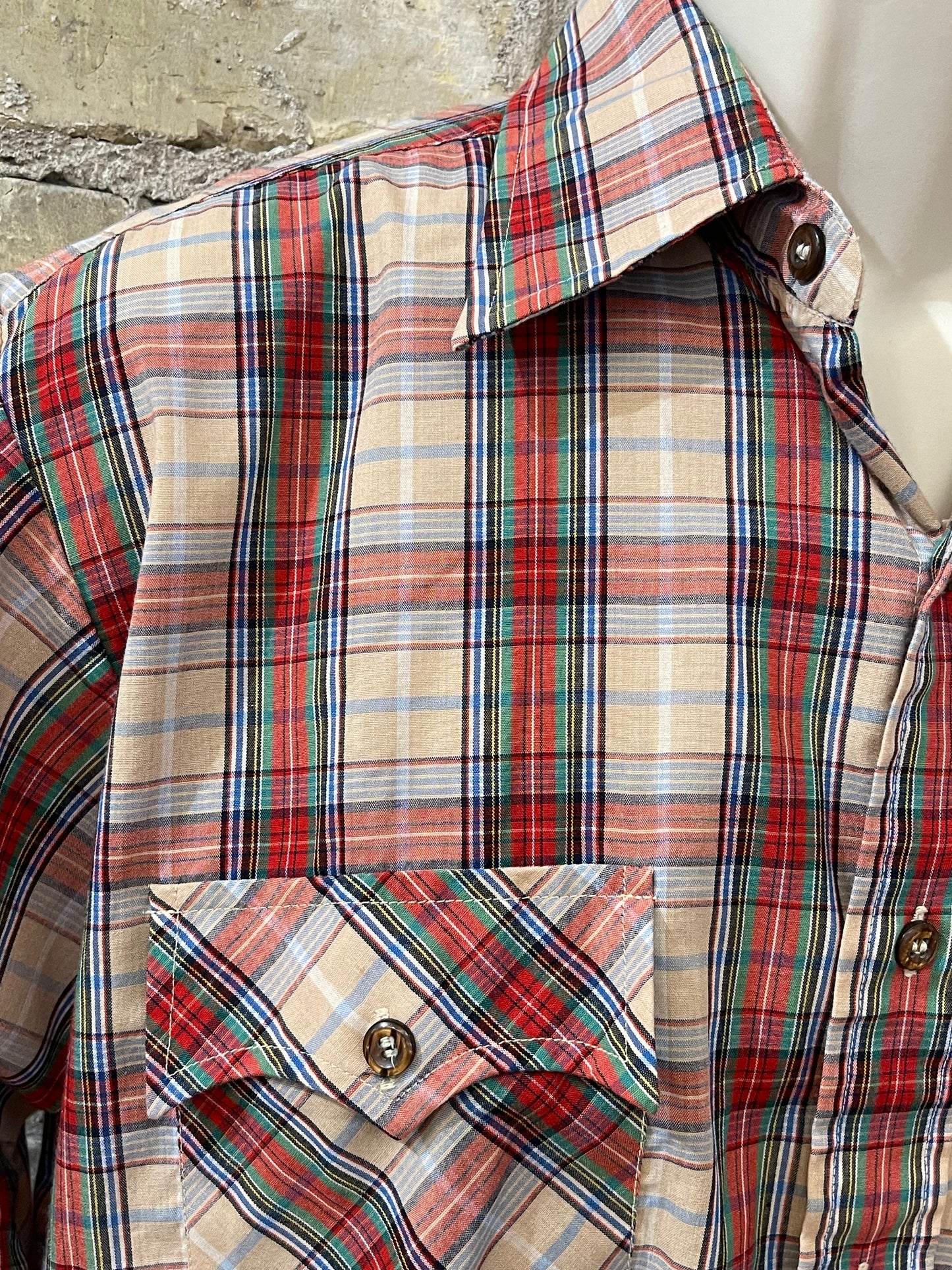 Kingsport Vintage Style Plaid Shirt