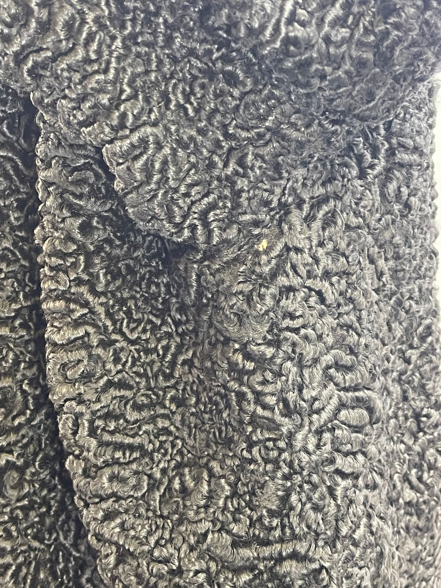 Short Persian Lamb Coat with Mink Collar