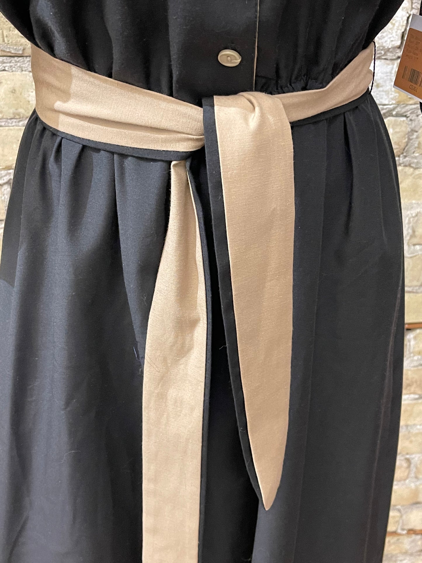 70s Black & Tan Dress