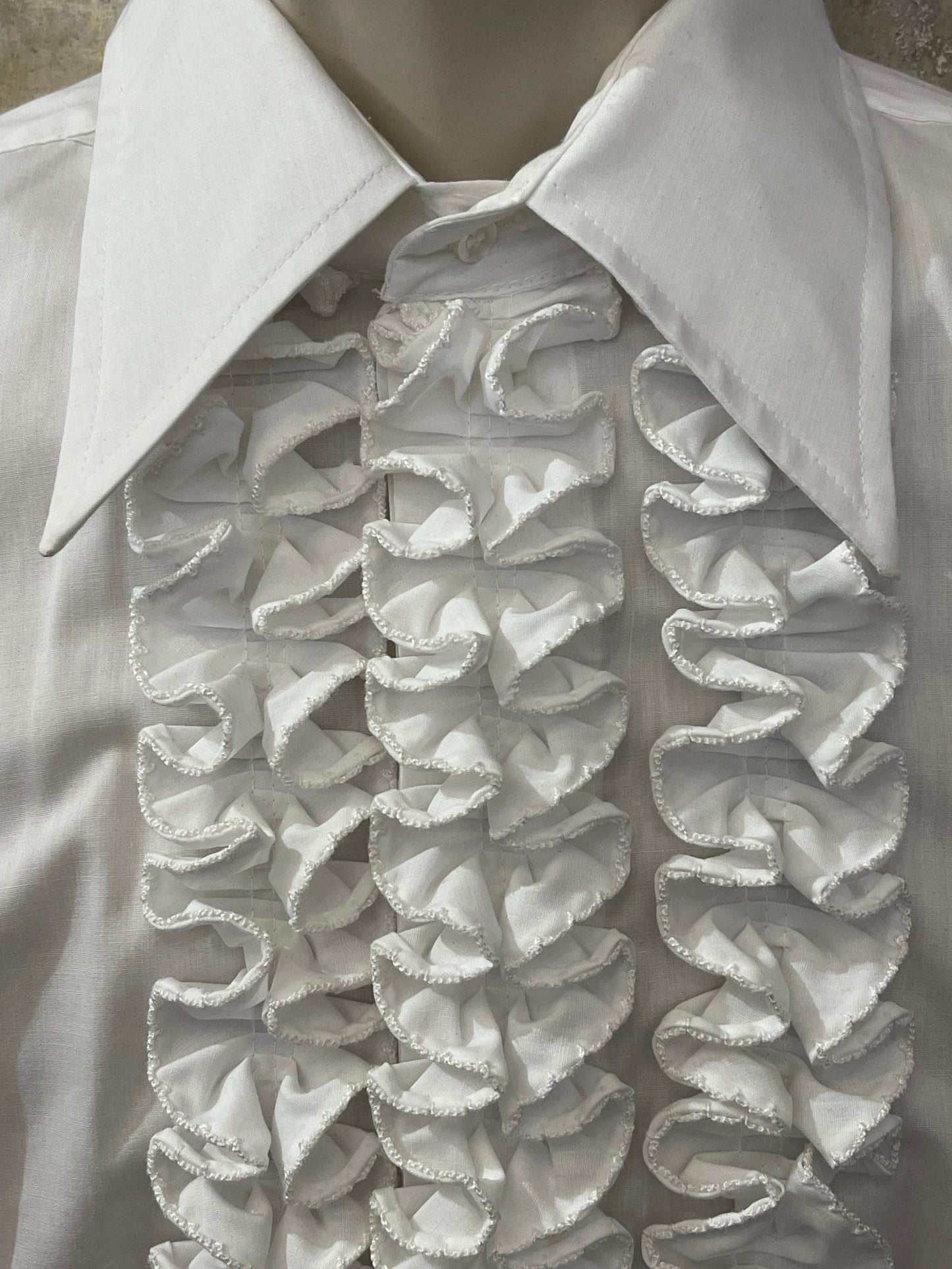 Vintage Palm Beach Ruffle Tuxedo Shirt