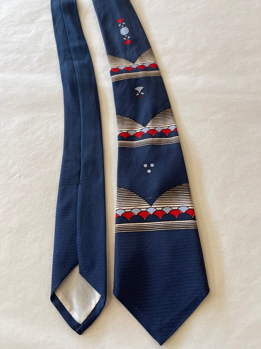 Blue Deco Tie