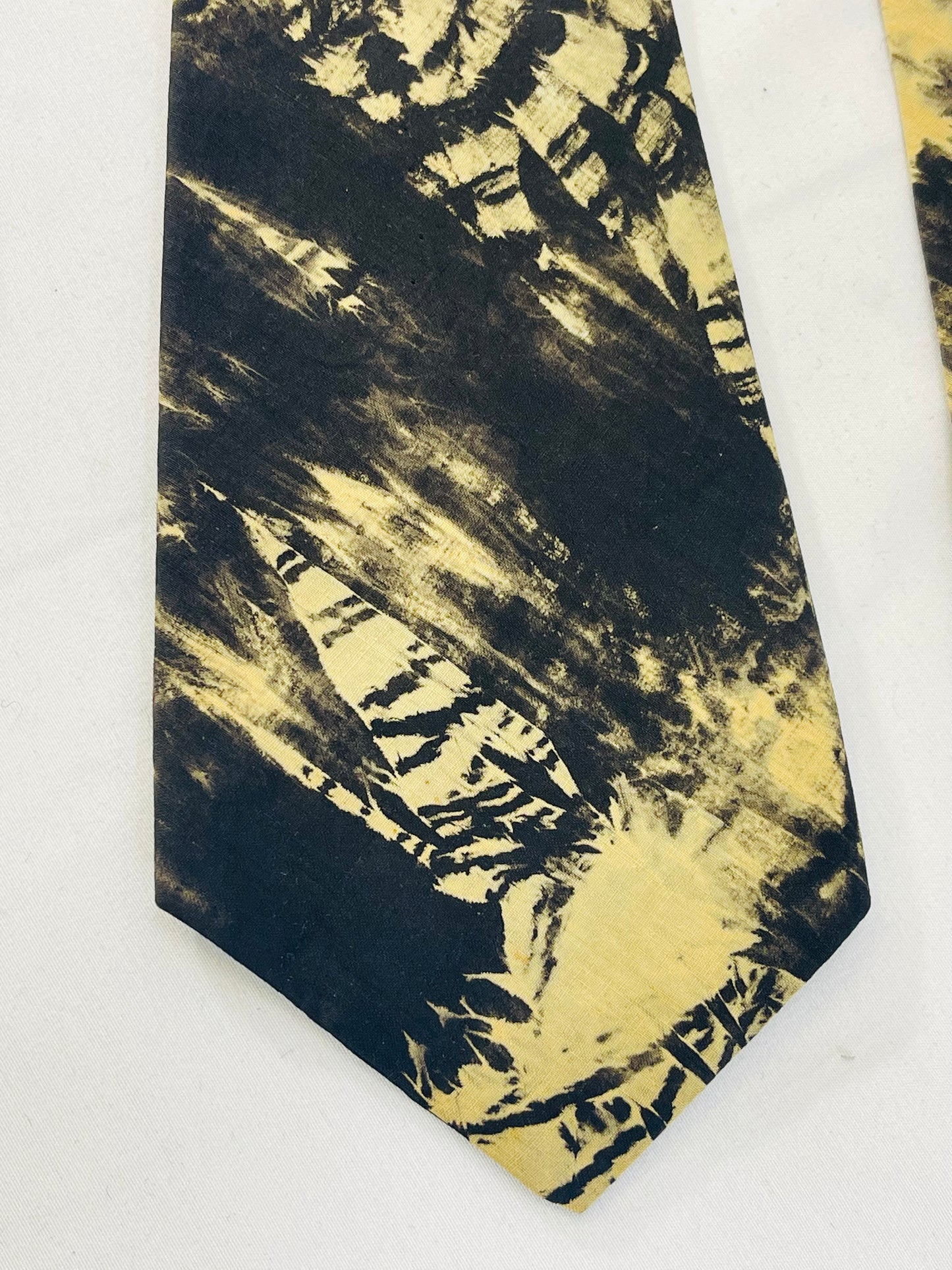 40s Black & Ivory Abstract Tie