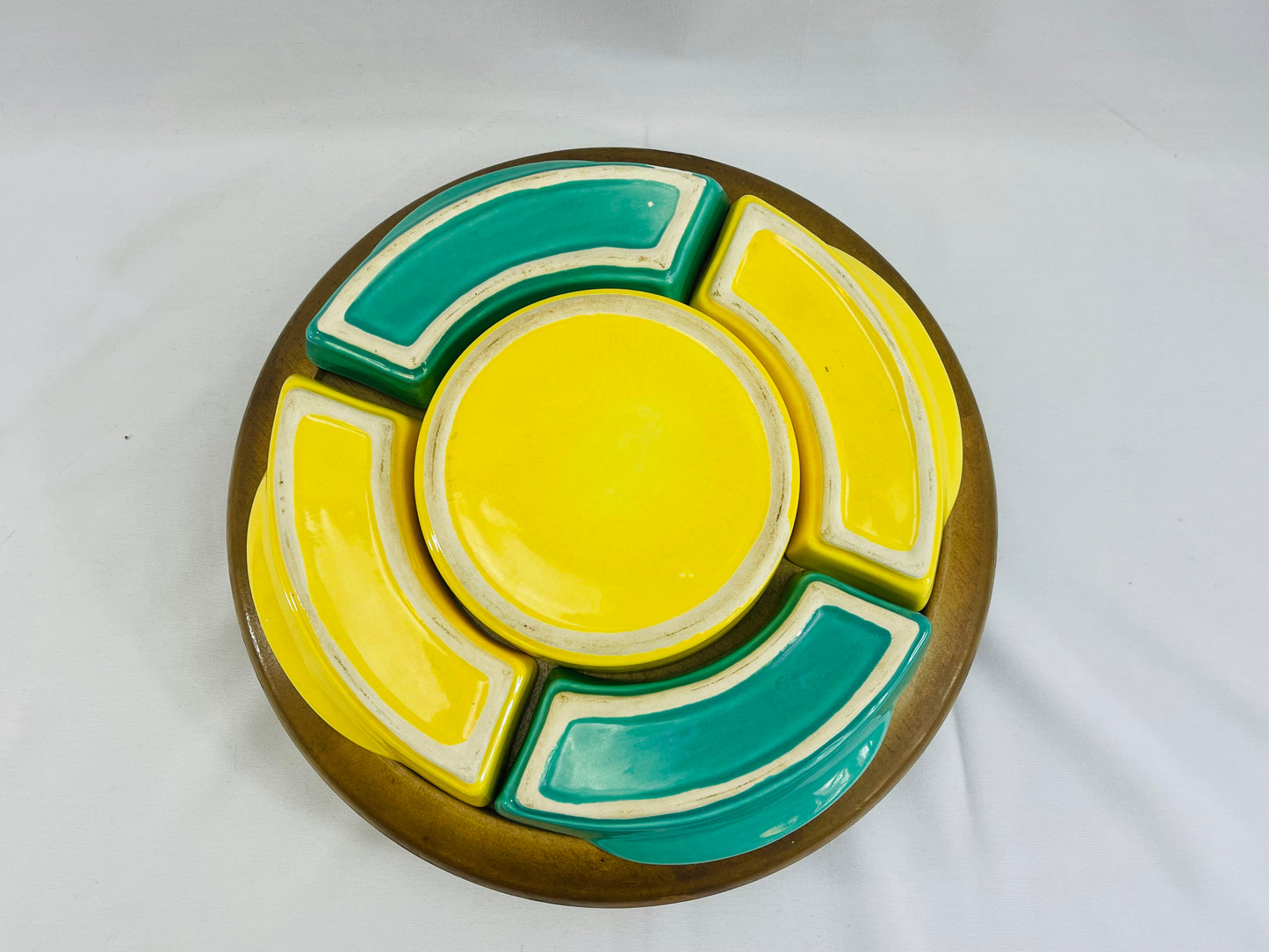 Teal & Yellow Lazy Susan