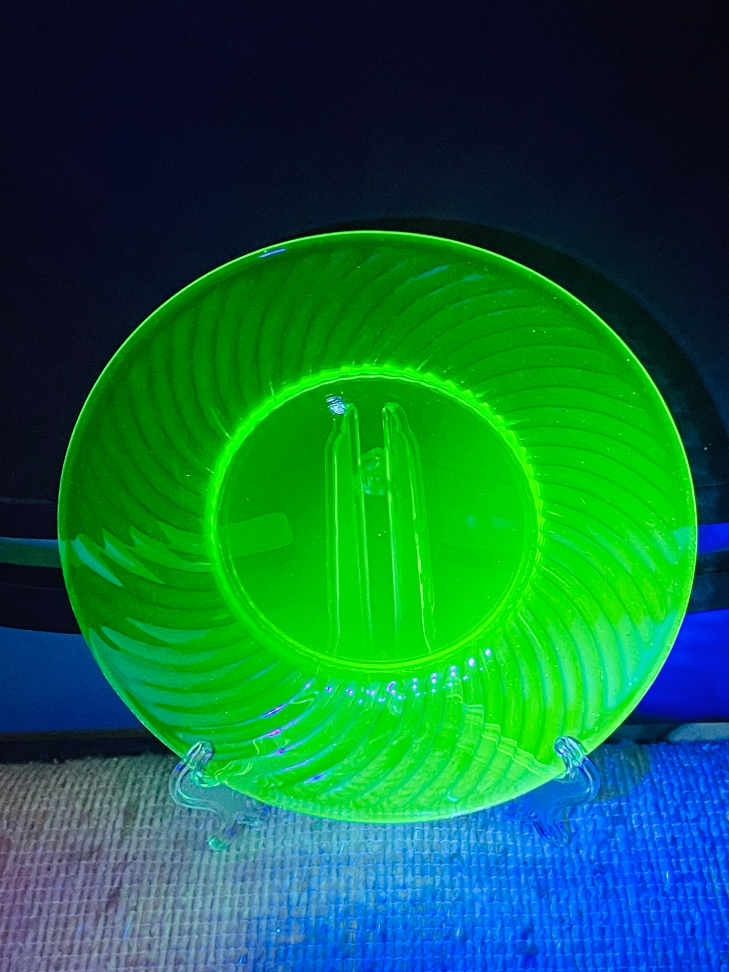 Uranium Glass Bread Plate