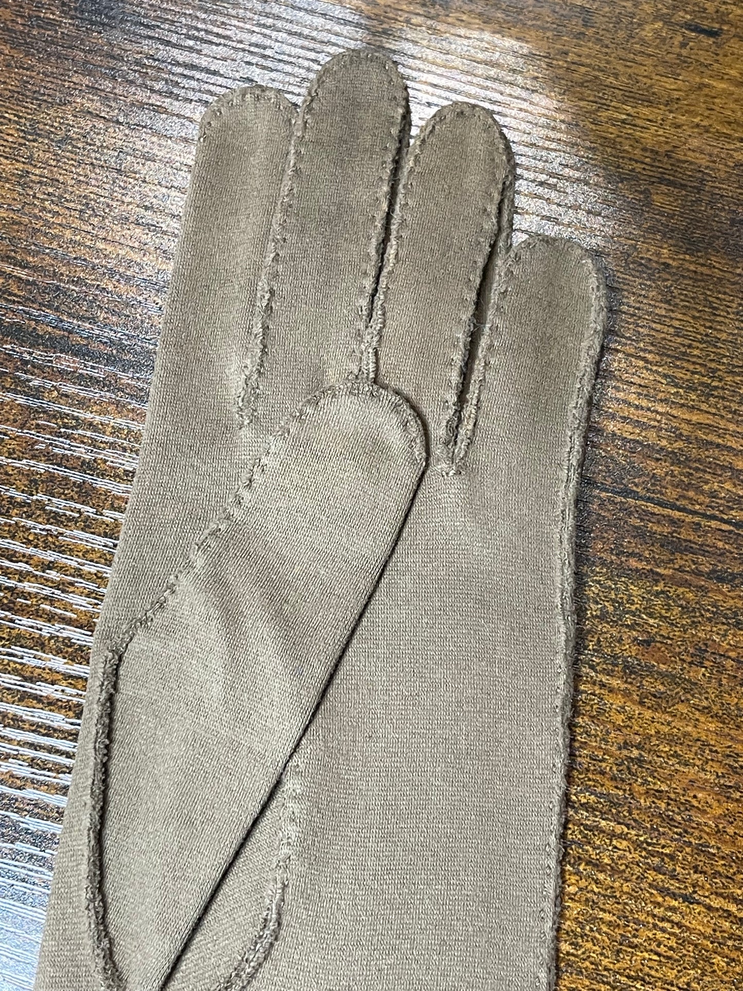 Brown 3/4 length gloves