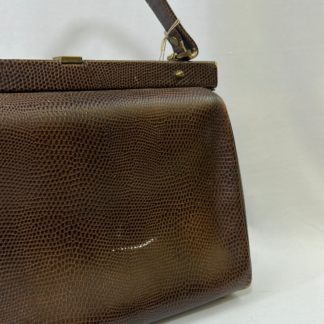 Large Brown Textured Handbag