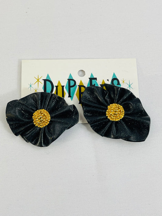 Vintage Black & Gold Shoe Clips