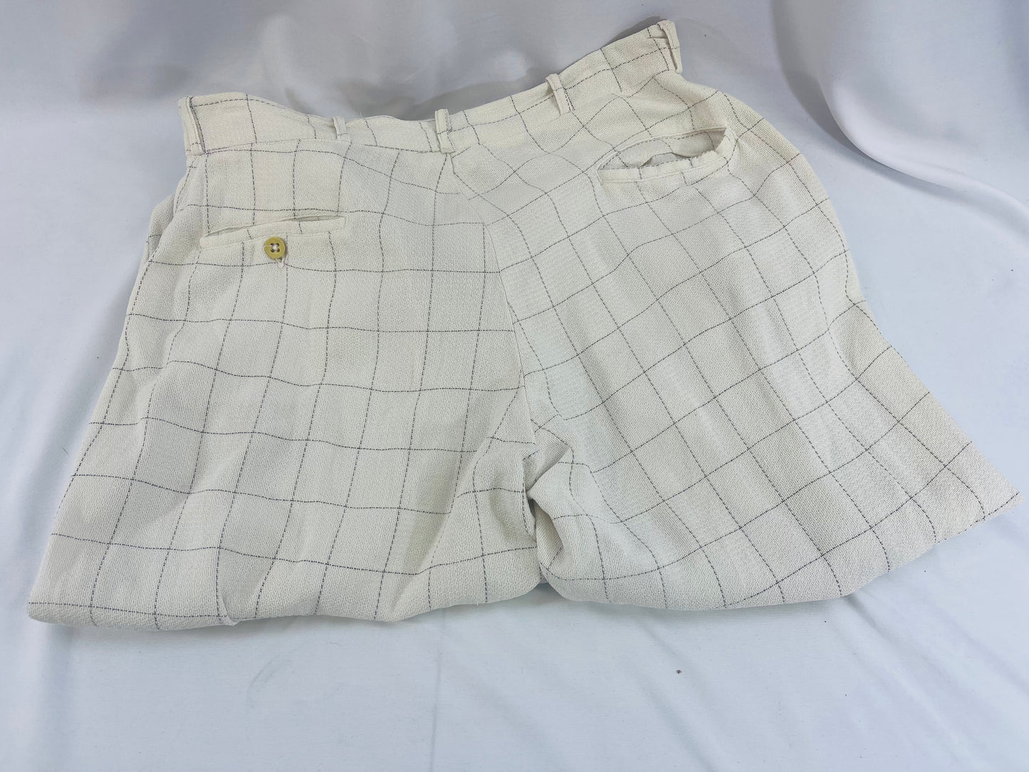 1920s Windowpane Linen Plus Fours