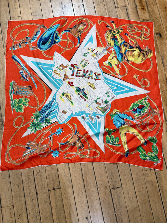 50s Texas souvenir scarf