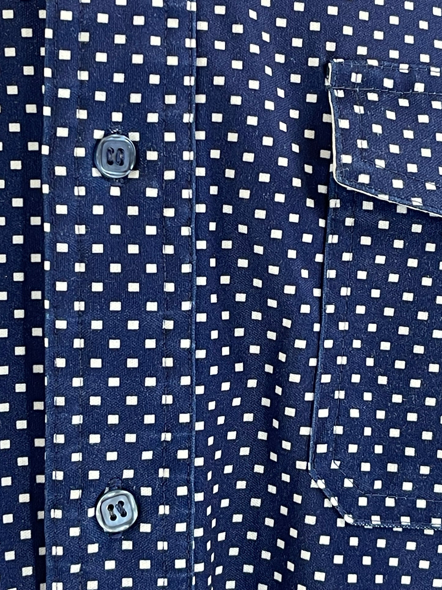 Polyester Blue Short Sleeve Shirt