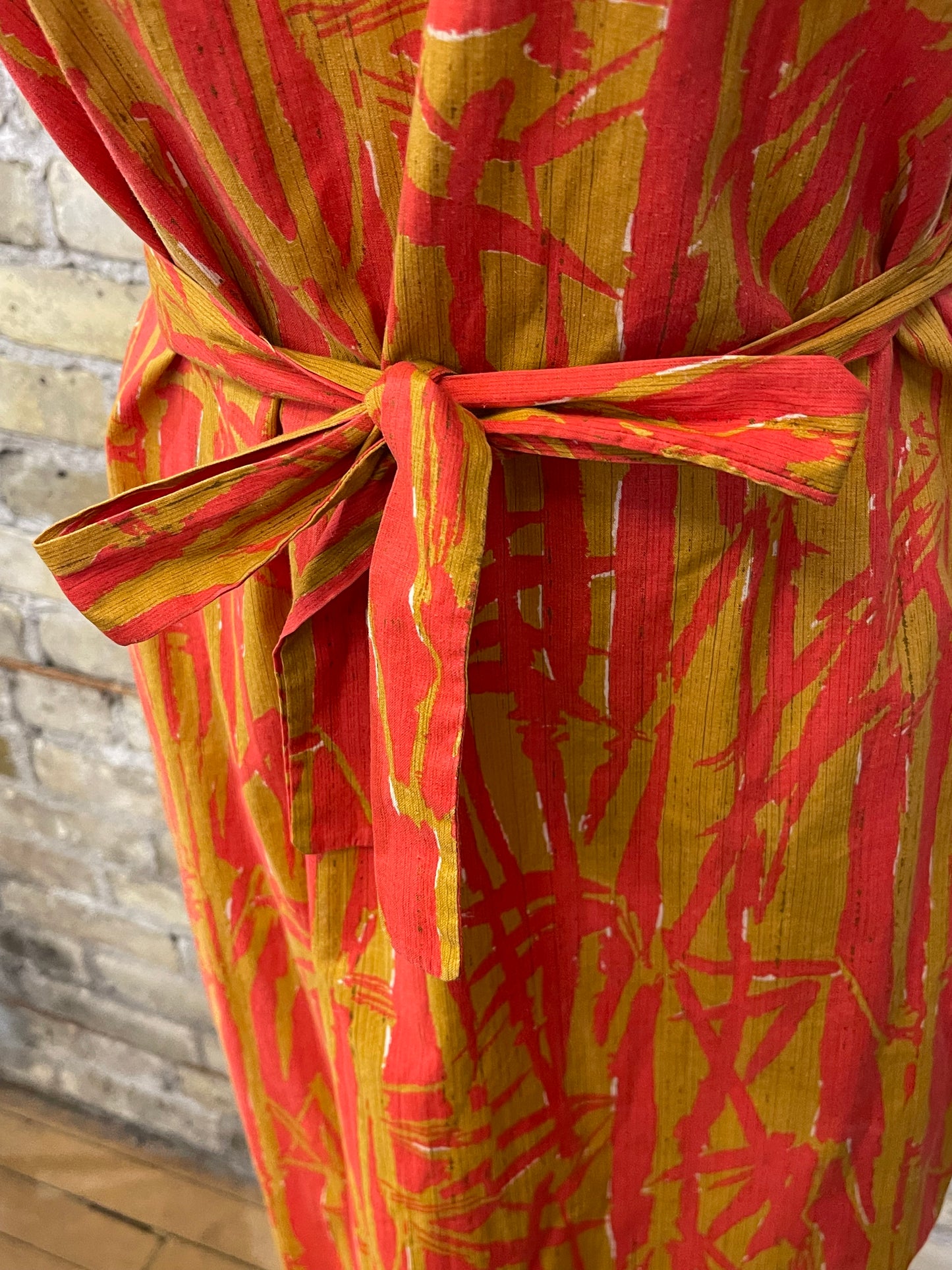 Vibrant Bamboo Print Dress