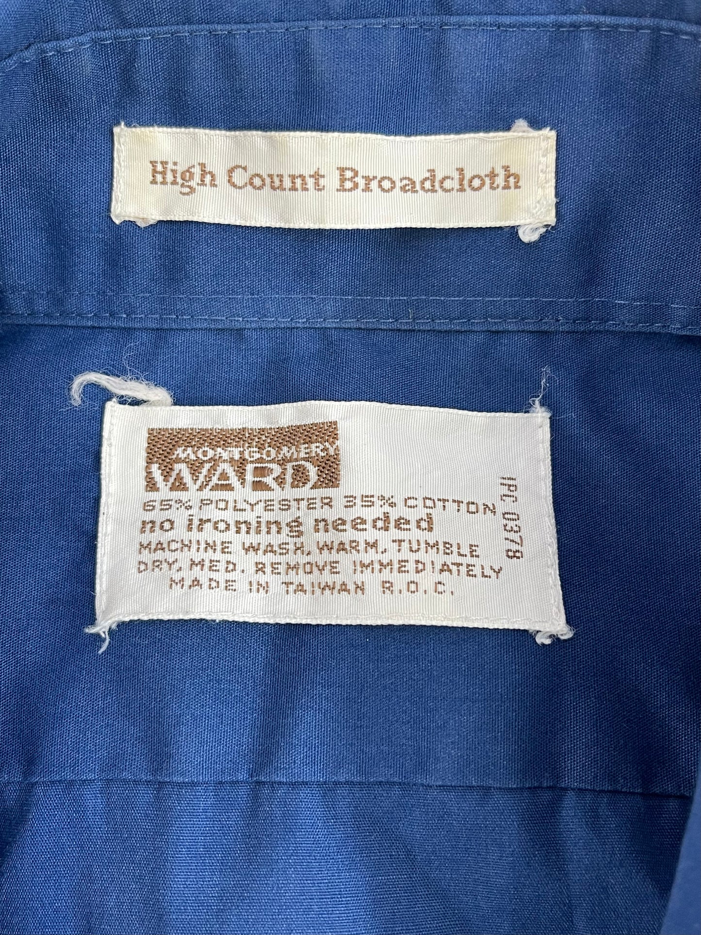 Blue Short Sleeve Button Down Shirt