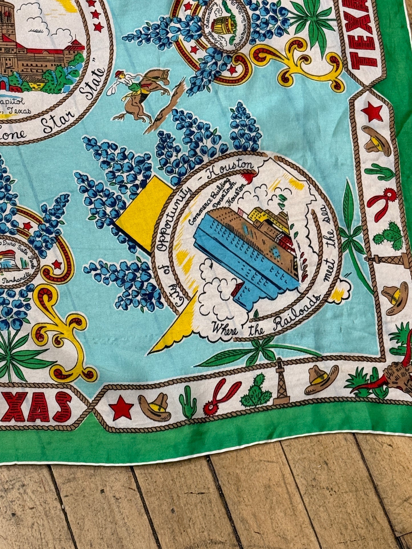 50s Texas souvenir scarf