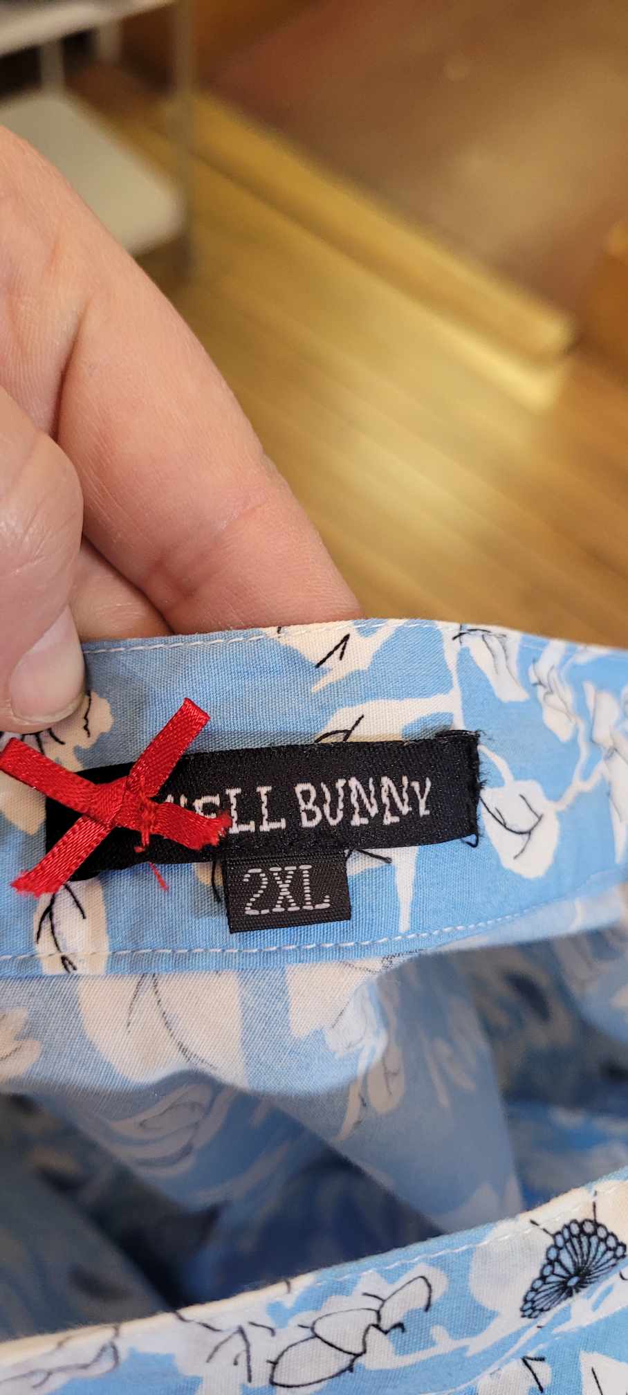 Hell Bunny Blue Floral Skirt