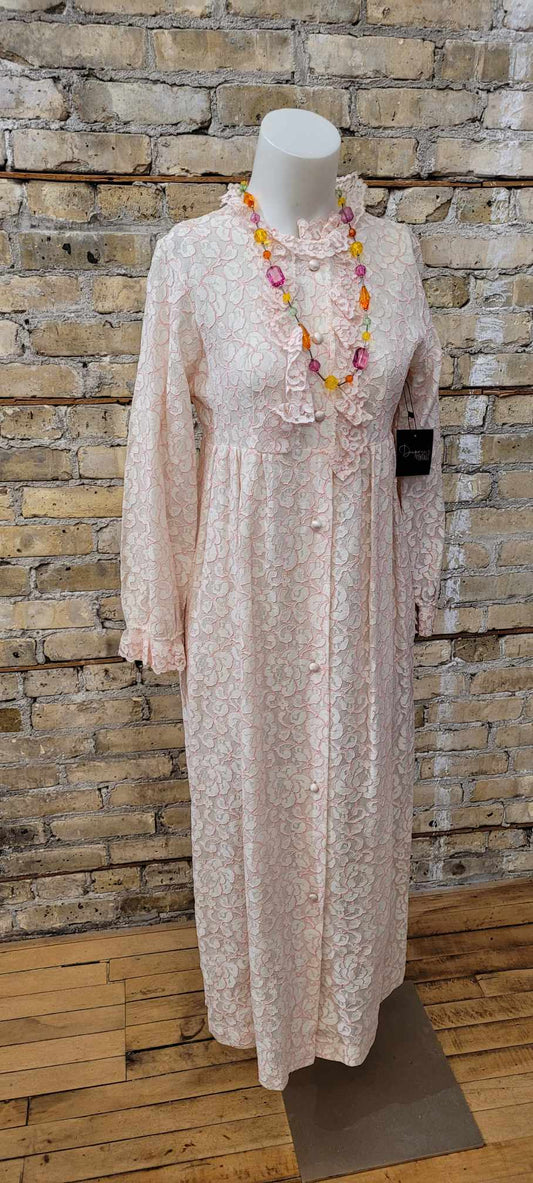 70s Lace Dressing Gown