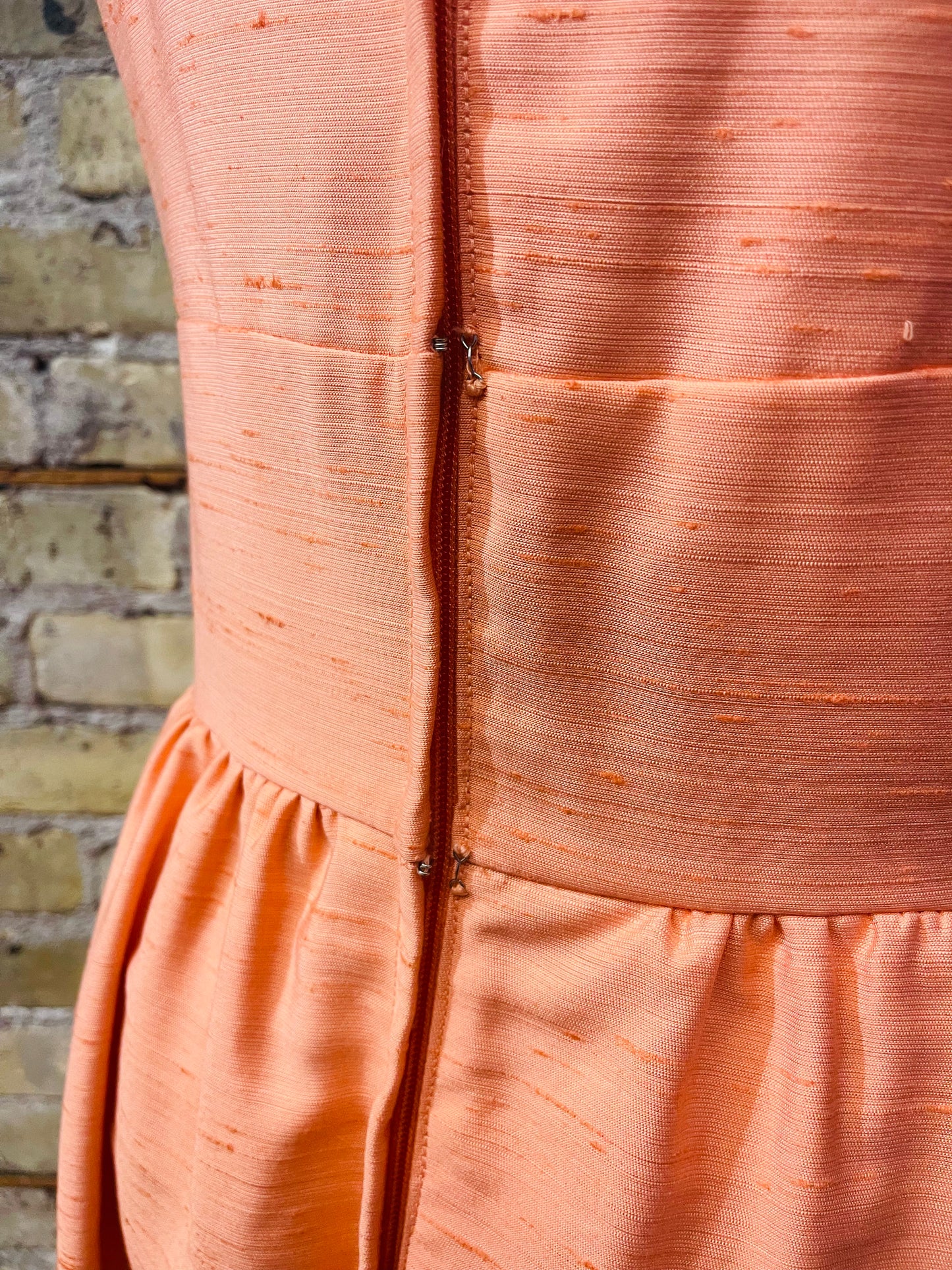 60s Salmon Full Length Gown