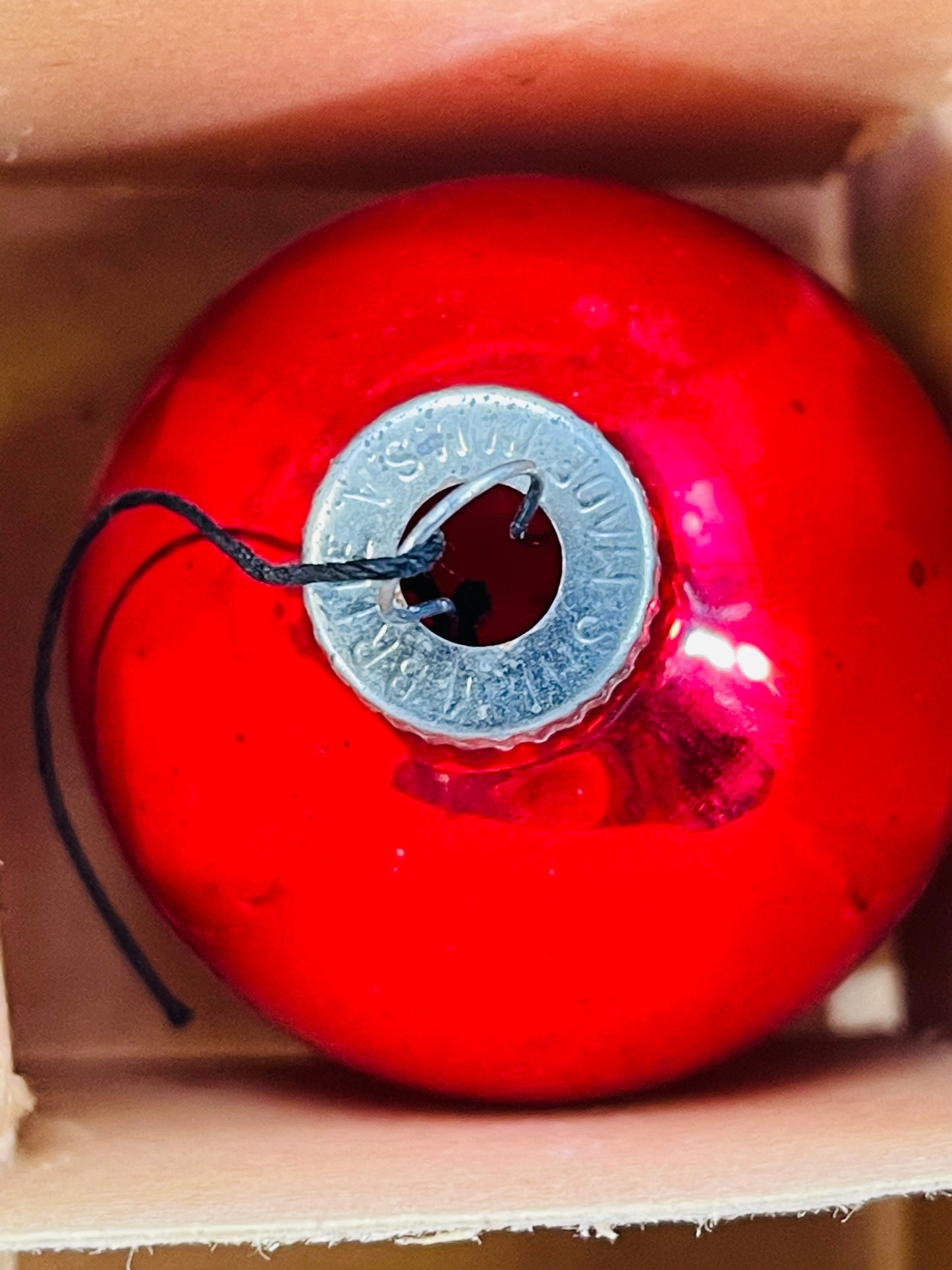 Vintage Glass Ornaments - Small Red