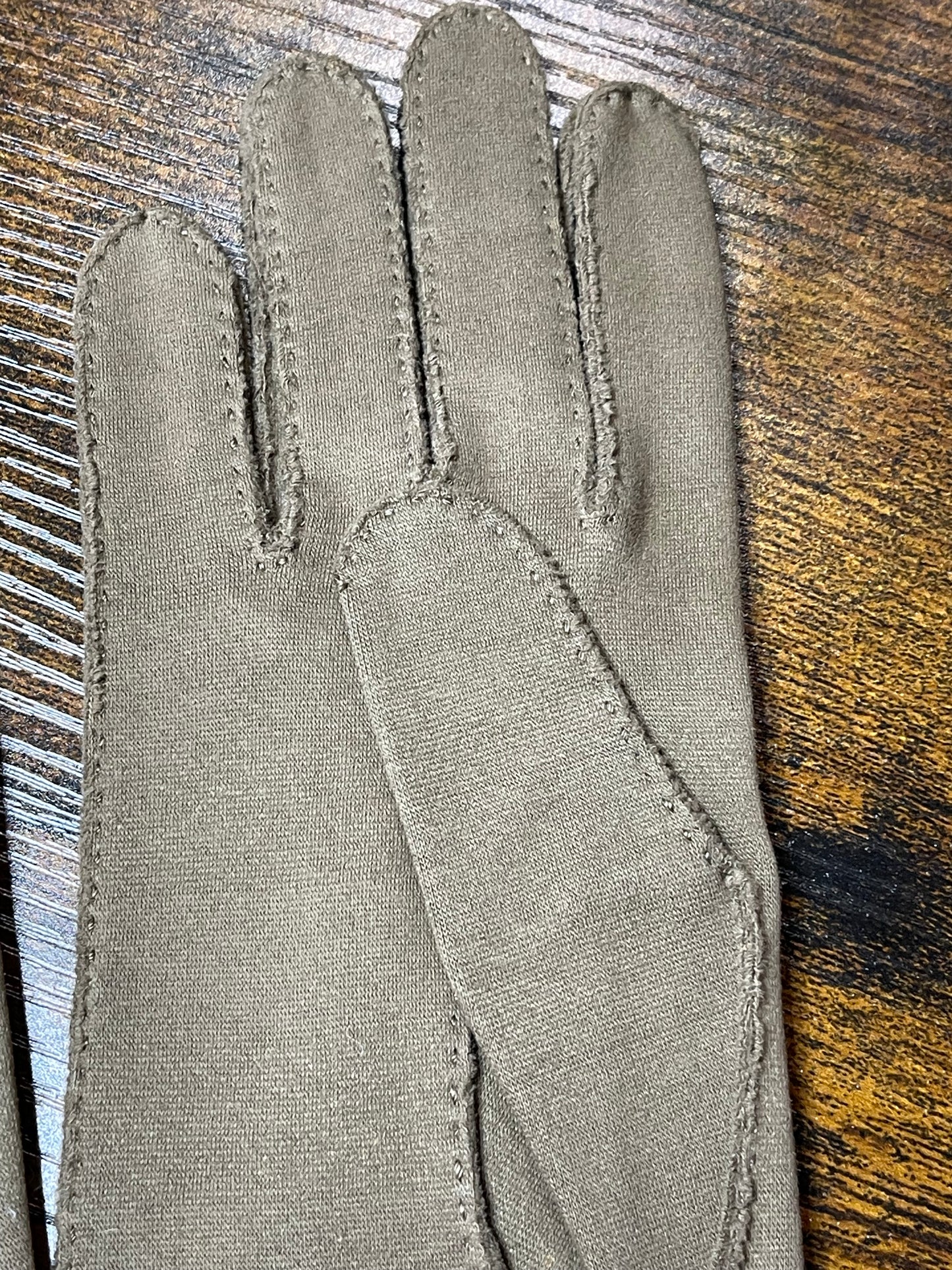 Brown 3/4 length gloves