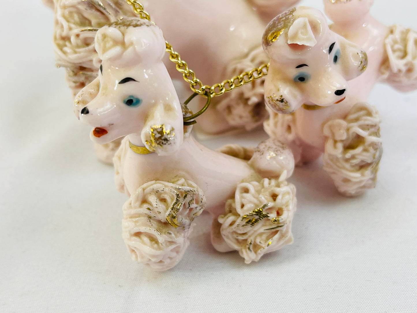 Pink Spaghetti Poodles with Puppies