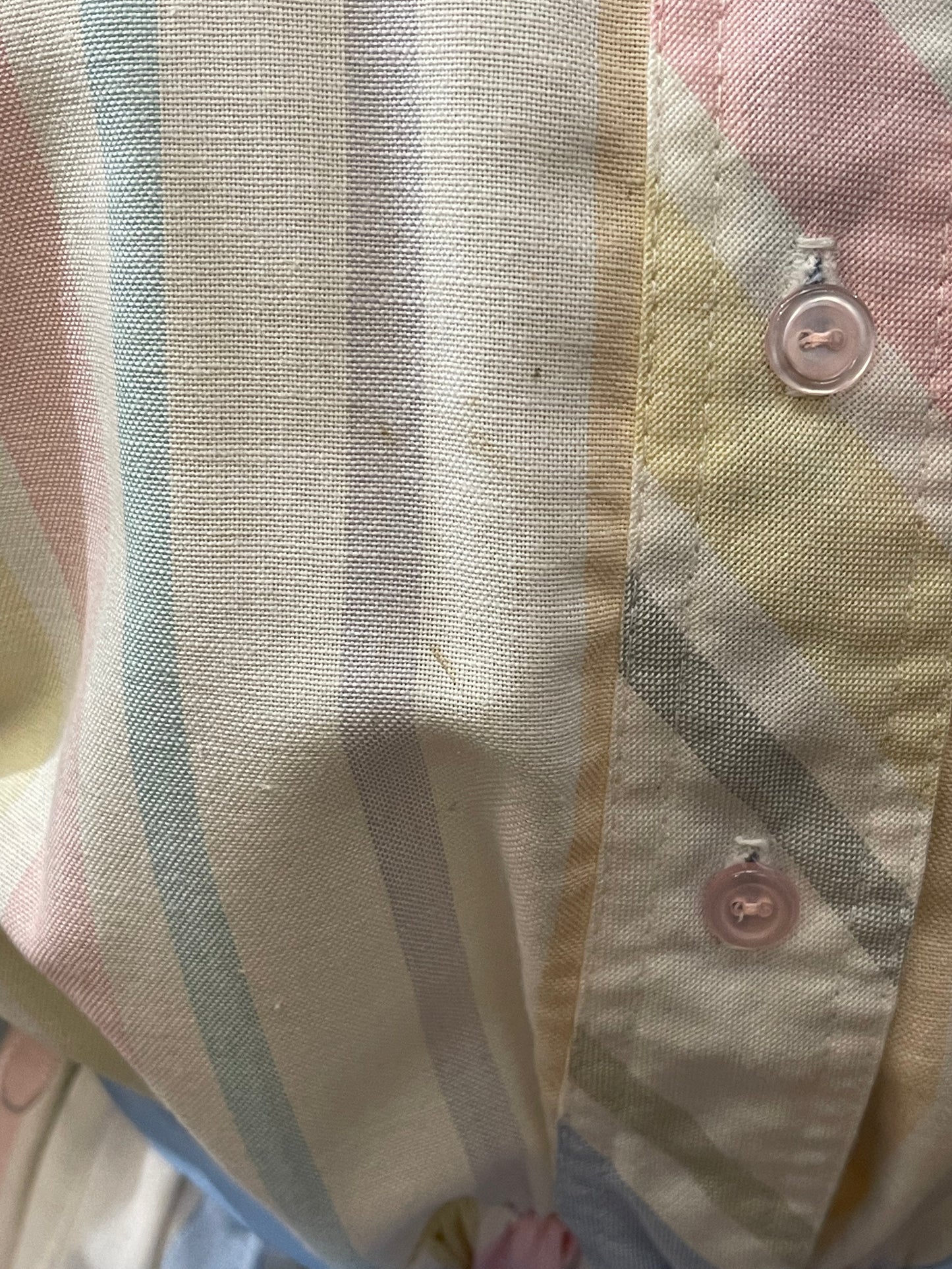 Pastel Striped 80s Shirt Dress
