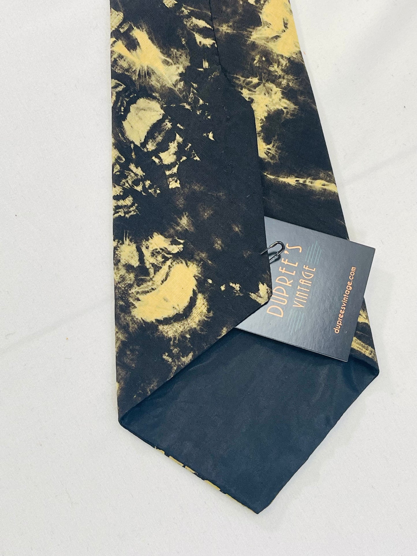 40s Black & Ivory Abstract Tie