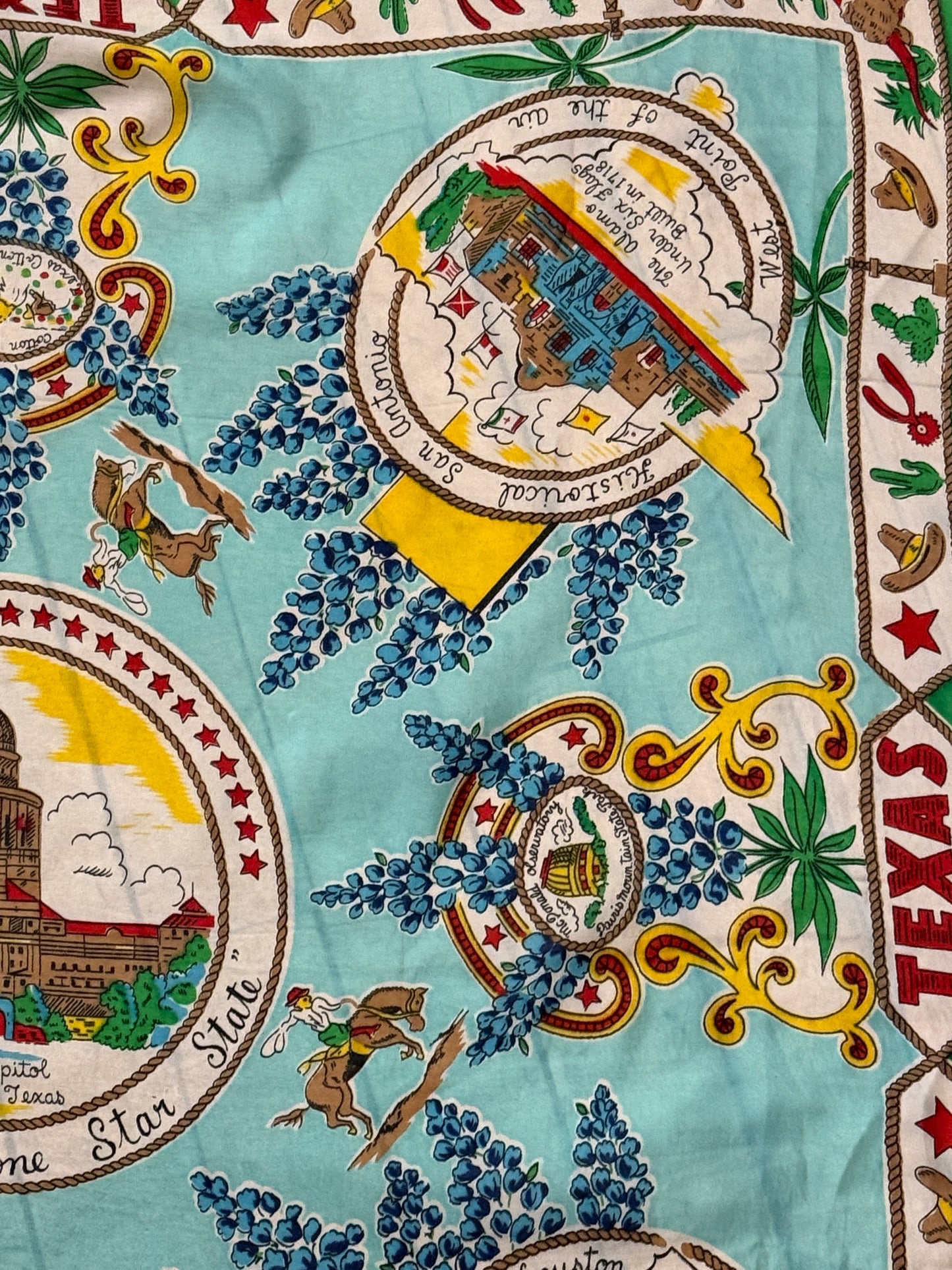 50s Texas souvenir scarf