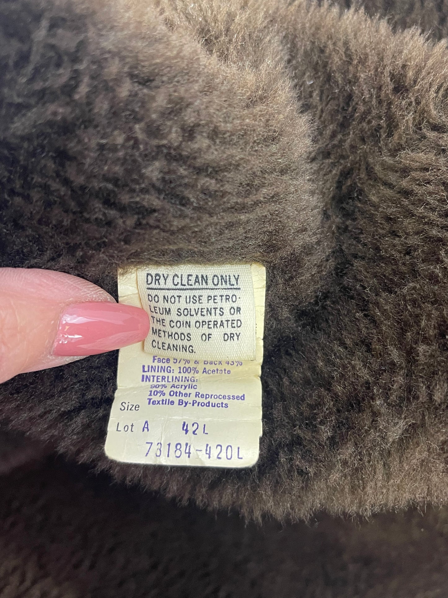 Sears Wool Overcoat 42 Long