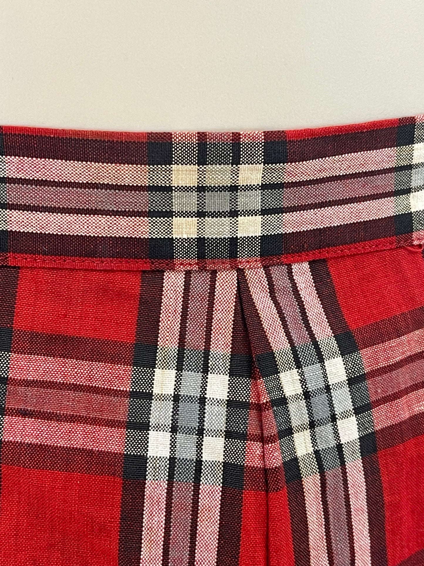 Volup Red Plaid Pedal Pushers