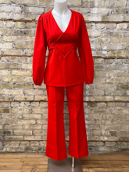 70s Red 2 Piece Lounge Set