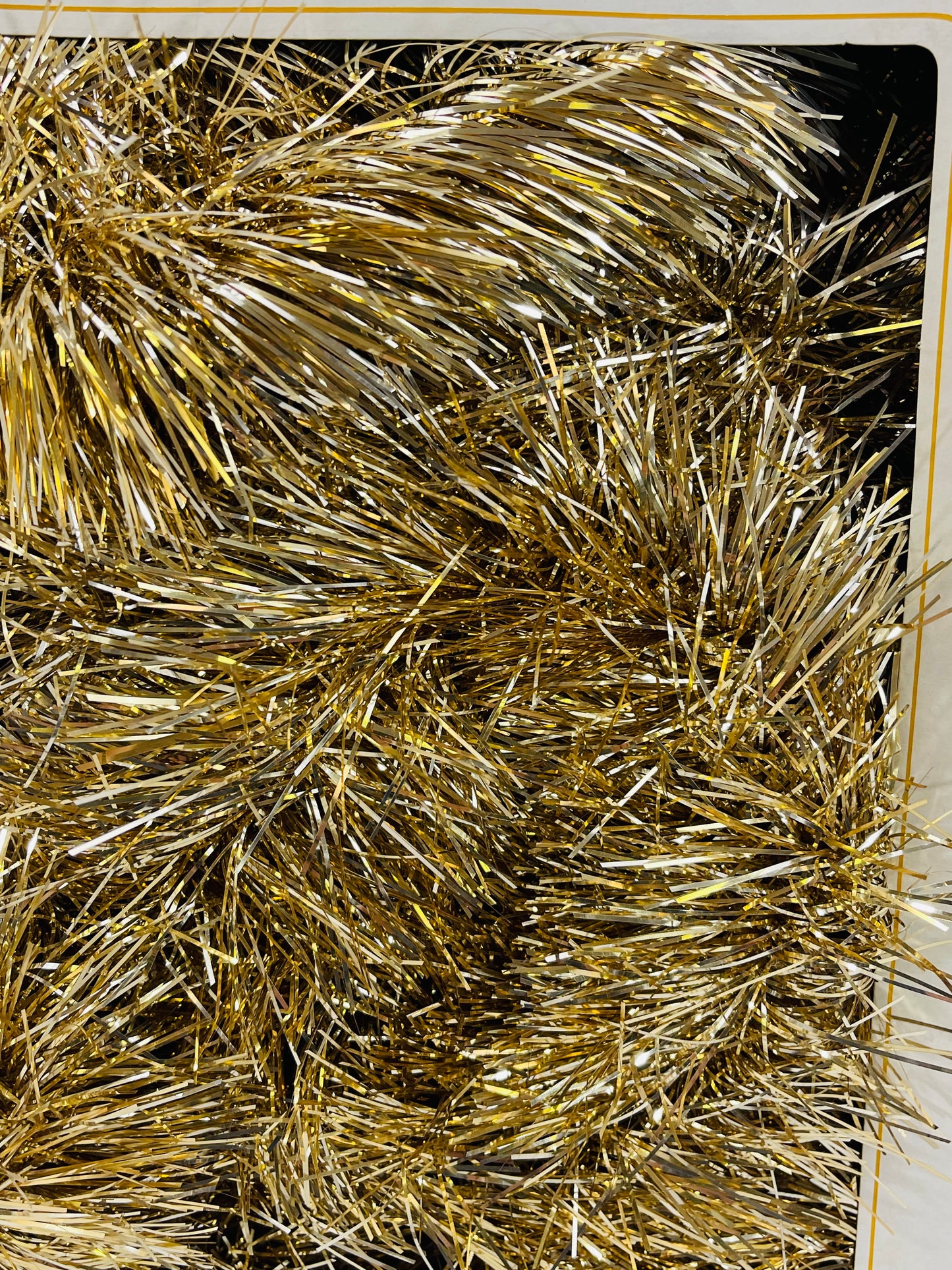 Vintage Gold Long Strand Tinsel Garland