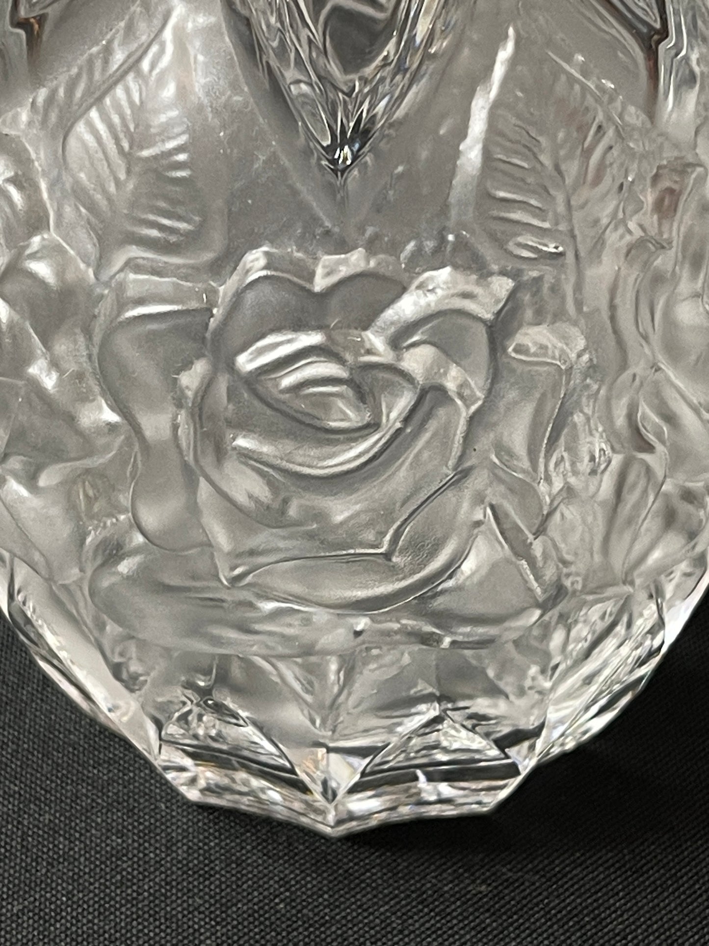 Elegant Etched Rose Decanter