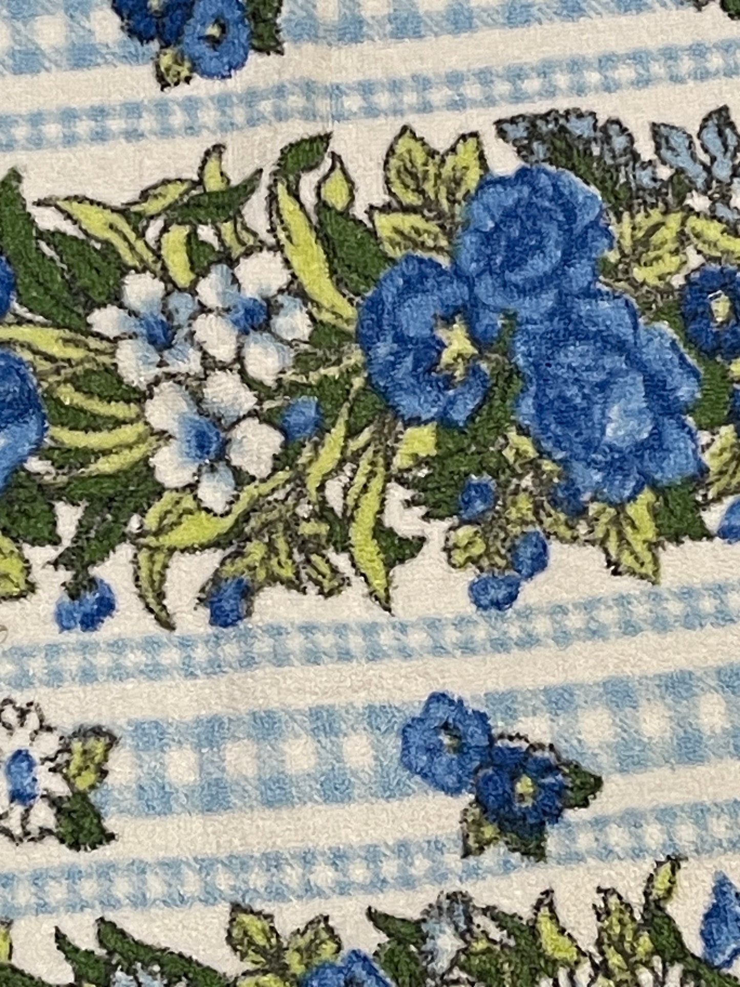 Blue Floral Bath Towel